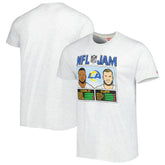 Aaron Donald & Cooper Kupp Los Angeles Rams Homage Unisex NFL Jam Tri-Blend T-Shirt Ash - NFL