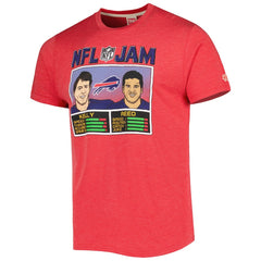 Andre Reed & Jim Kelly Buffalo Bills Homage Unisex NFL Jam Retired Tri-Blend T-Shirt Heather Red - NFL