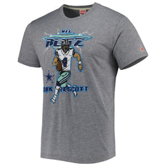 Dak Prescott Dallas Cowboys Homage Unisex NFL Blitz Player Tri-Blend T-Shirt Heathered Heather Gray - NFL