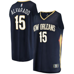 Fanatics - Jose Alvarado New Orleans Pelicans Fast Break Replica Jersey - Icon Edition - Navy
