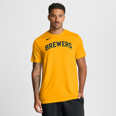 Milwaukee Brewers Nike New Legend Wordmark Dri-FIT T-Shirt Sale