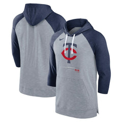 Minnesota Twins Nike Baseball Raglan 3/4-Sleeve Pullover Hoodie Lifestyle