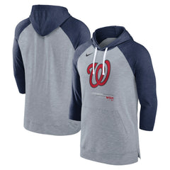 Washington Nationals Nike Baseball Raglan 3/4-Sleeve Pullover Hoodie for sale