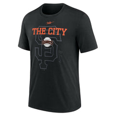 San Francisco Giants Nike Rewind Retro Tri-Blend T-Shirt Sale