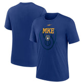 Milwaukee Brewers Nike Rewind Retro Tri-Blend T-Shirt for sale