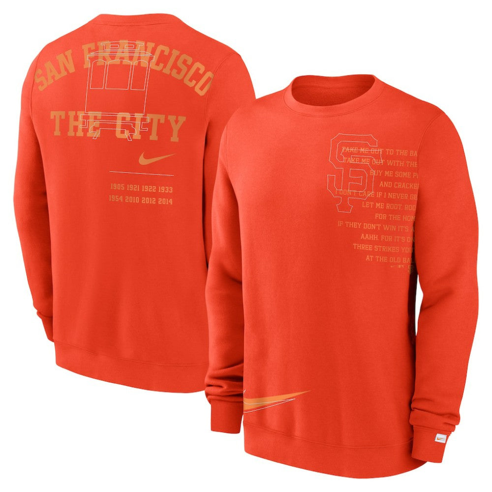 San Francisco Giants Nike Statement Ball Game Fleece Pullover Sweatshirt Clearance