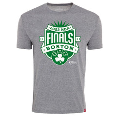 NBA - Boston Celtics Sportiqe 2022 NBA Finals Crest Comfy T-Shirt - Gray