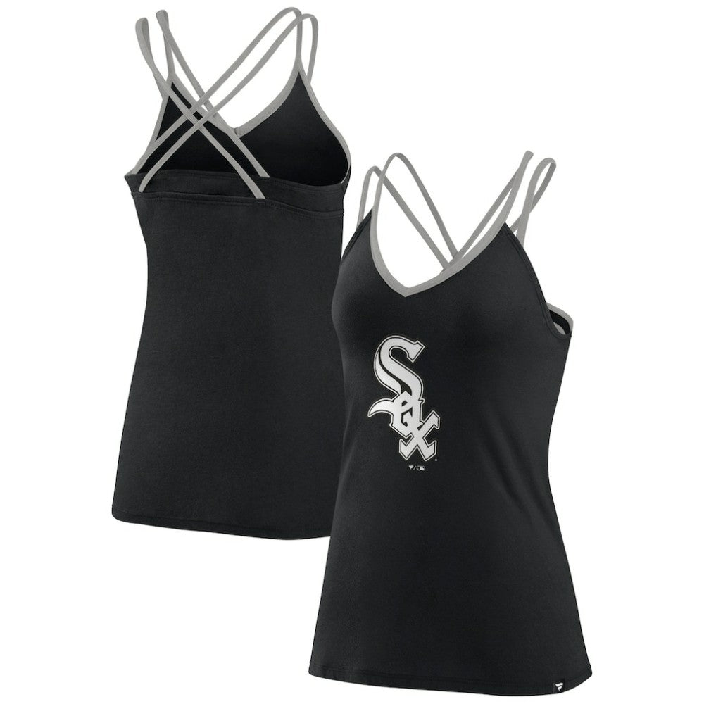 Chicago White Sox Fanatics Women's Barrel It Up Cross Back V-Neck Tank Top discount