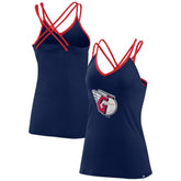 Cleveland Guardians Fanatics Women's Barrel It Up Cross Back V-Neck Tank Top for sale