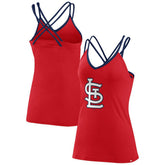 St. Louis Cardinals Fanatics Women's Barrel It Up Cross Back V-Neck Tank Top Lifestyle