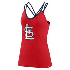 St. Louis Cardinals Fanatics Women's Barrel It Up Cross Back V-Neck Tank Top Lifestyle