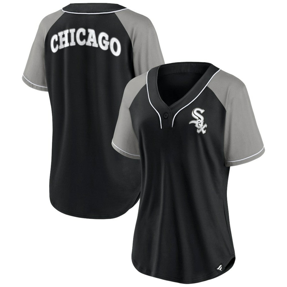 Chicago White Sox Fanatics Women's Ultimate Style Raglan V-Neck T-Shirt Sale