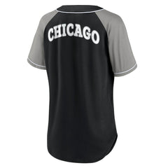 Chicago White Sox Fanatics Women's Ultimate Style Raglan V-Neck T-Shirt Sale
