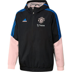 Adidas Manchester United Training All-Weather Raglan Full-Zip Hoodie Jacket - Black