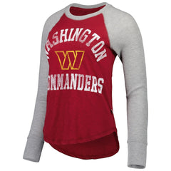 Washington Commanders Touch Women's Waffle Raglan Lightweight Long Sleeve T-Shirt Burgundy - NFL