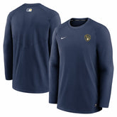 Milwaukee Brewers Nike Authentic Collection Logo Performance Long Sleeve T-Shirt Clearance