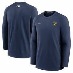 Milwaukee Brewers Nike Authentic Collection Logo Performance Long Sleeve T-Shirt Clearance
