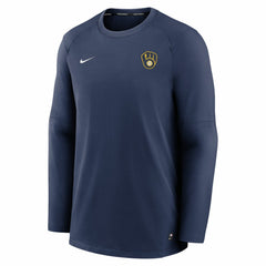 Milwaukee Brewers Nike Authentic Collection Logo Performance Long Sleeve T-Shirt Clearance