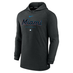 Miami Marlins Nike Authentic Collection Lightweight Dri-FIT Hooded Pullover On Sale