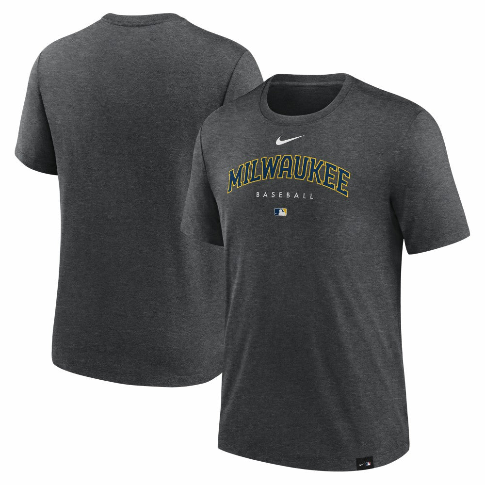 Milwaukee Brewers Nike Authentic Collection Early Work Tri-Blend Performance T-Shirt Near Me
