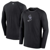 Colorado Rockies Nike Authentic Collection Game Raglan Performance Long Sleeve T-Shirt Clearance