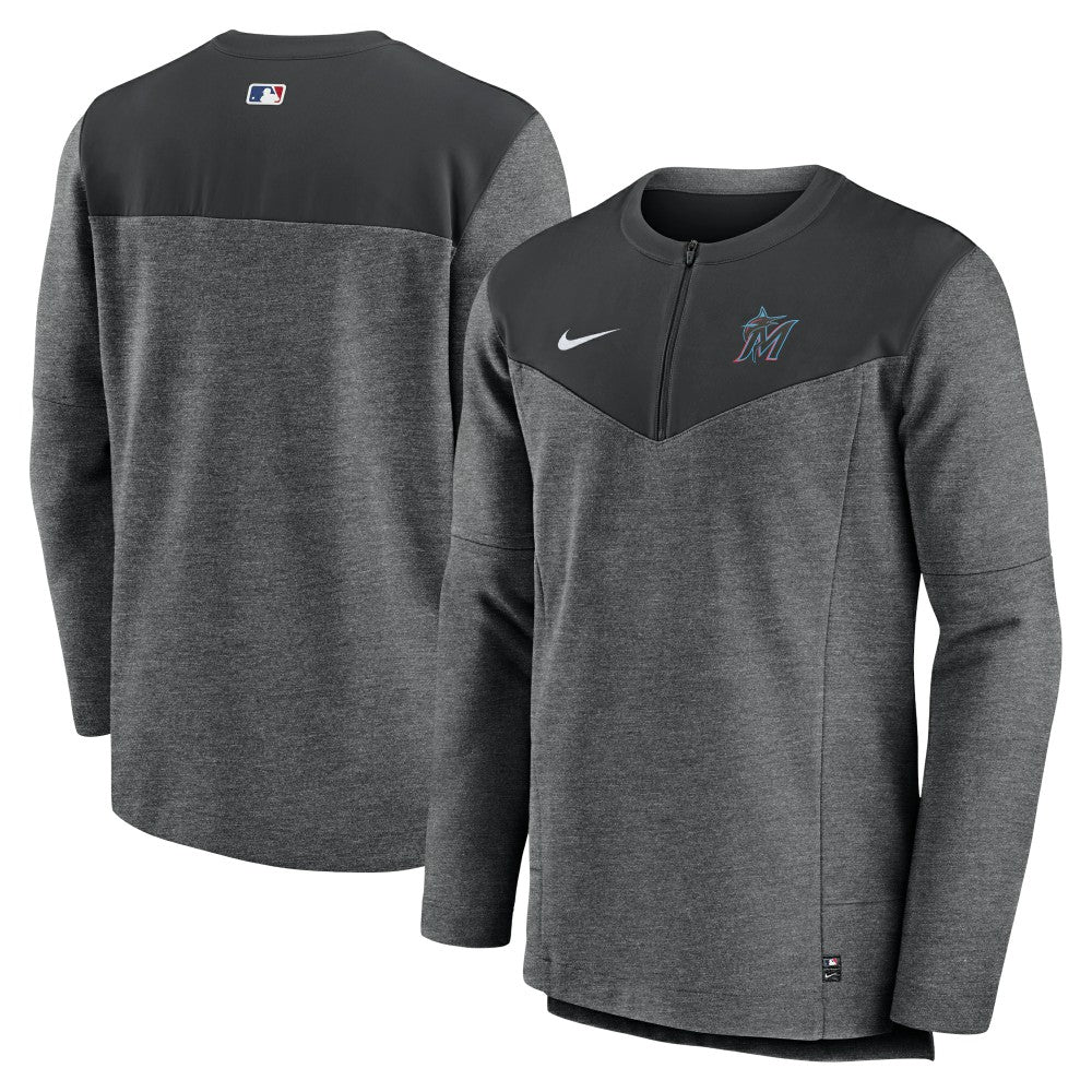 Miami Marlins Nike Authentic Collection Game Time Performance Half-Zip Top Clearance