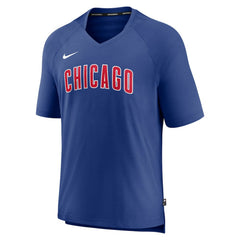 Chicago Cubs Nike Authentic Collection Pregame Raglan Performance V-Neck T-Shirt Clearance