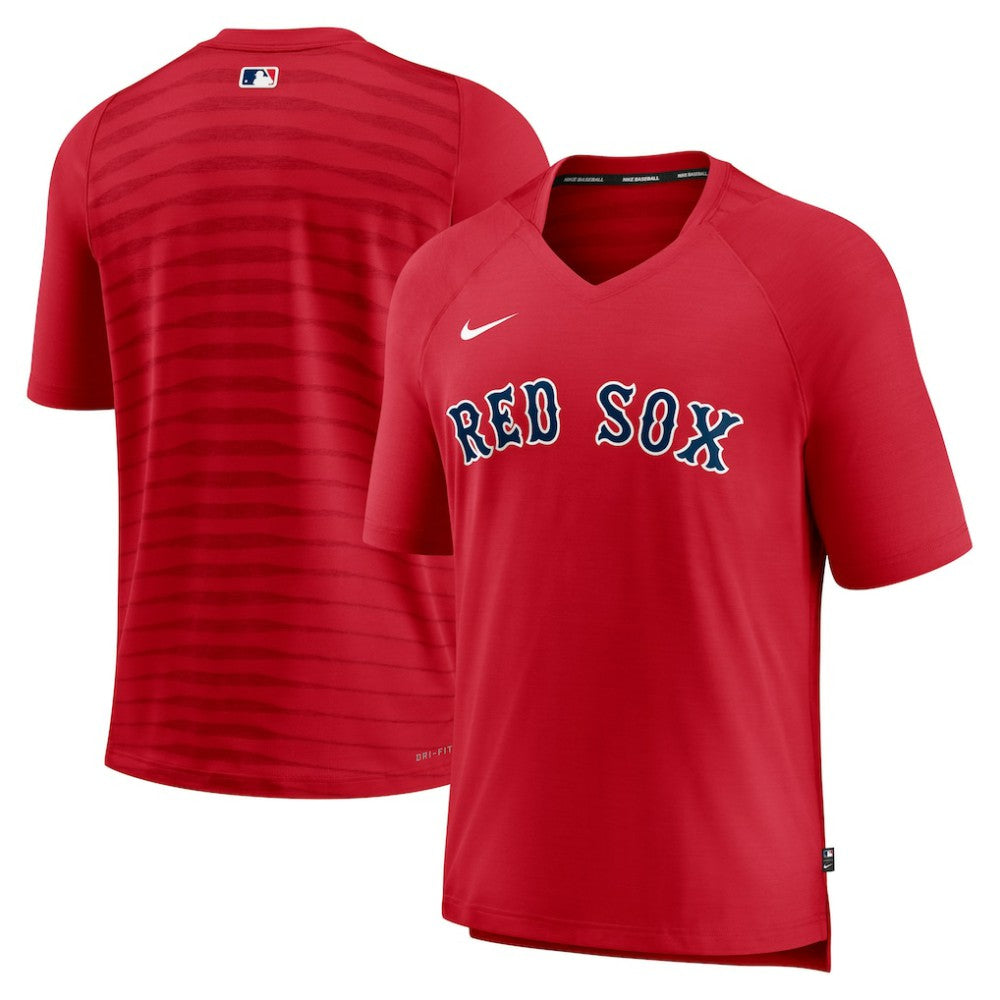 Boston Red Sox Nike Authentic Collection Pregame Raglan Performance V-Neck T-Shirt Sale