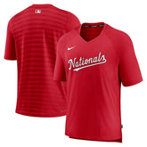 Washington Nationals Nike Authentic Collection Pregame Raglan Performance V-Neck T-Shirt Clearance