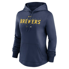Milwaukee Brewers Nike Women's Authentic Collection Pregame Performance Pullover Hoodie Near Me