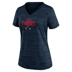 Minnesota Twins Nike Women's Authentic Collection Velocity Practice Performance V-Neck T-Shirt discount