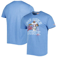 Eddie George Tennessee Titans Homage Caricature Retired Player Tri-Blend T-Shirt Heathered Light Blue - NFL