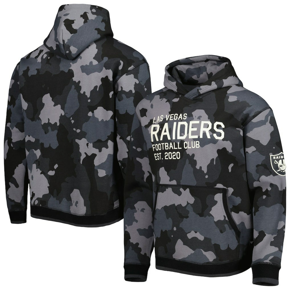 Las Vegas Raiders The Wild Collective Camo Pullover Hoodie Black - NFL