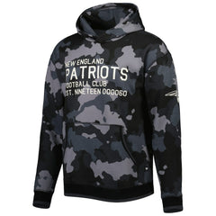 New England Patriots The Wild Collective Camo Pullover Hoodie Black - NFL