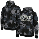 New Orleans Saints The Wild Collective Camo Pullover Hoodie Black - NFL