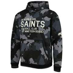 New Orleans Saints The Wild Collective Camo Pullover Hoodie Black - NFL