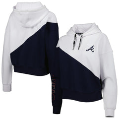 Atlanta Braves DKNY Sport Women's Bobbi Colorblock Pullover Hoodie Near Me