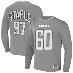 Las Vegas Raiders NFL x Staple Core Team Long Sleeve T-Shirt Gray - NFL