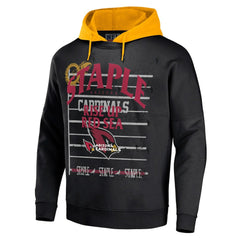 Arizona Cardinals NFL x Staple Throwback Vintage Wash Pullover Hoodie Black - NFL