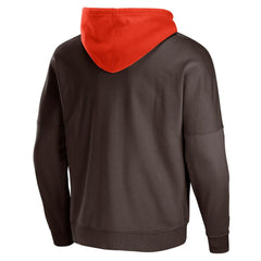 Cleveland Browns NFL x Staple Throwback Vintage Wash Pullover Hoodie Brown - NFL