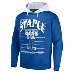 Indianapolis Colts NFL x Staple Throwback Vintage Wash Pullover Hoodie Blue - NFL
