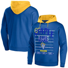 Los Angeles Rams NFL x Staple Throwback Vintage Wash Pullover Hoodie Navy - NFL