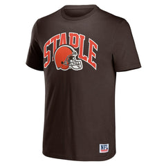 Cleveland Browns NFL x Staple Logo Lockup T-Shirt Brown - NFL