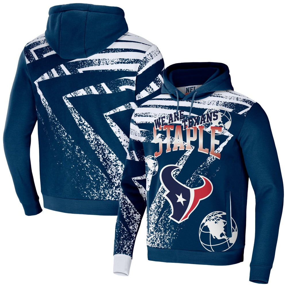 Houston Texans NFL x Staple All Over Print Pullover Hoodie Navy - NFL