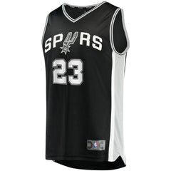 Fanatics - Zach Collins San Antonio Spurs Fast Break Replica Jersey - Icon Edition - Black