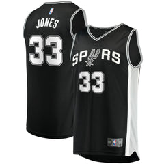 Fanatics - Tre Jones San Antonio Spurs Fast Break Replica Jersey - Icon Edition - Black