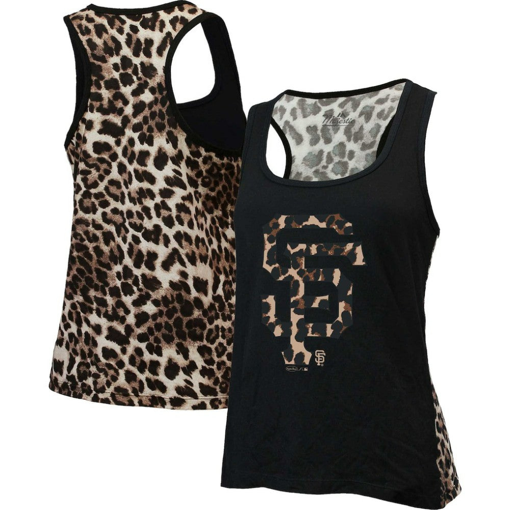 San Francisco Giants Majestic Threads Women's Leopard Tank Top Clearance
