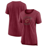 NBA - Cleveland Cavaliers Women's Heritage Tri-Blend T-Shirt - Heather Wine