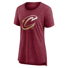 NBA - Cleveland Cavaliers Women's Gradient Logo Tri-Blend T-Shirt - Heather Wine