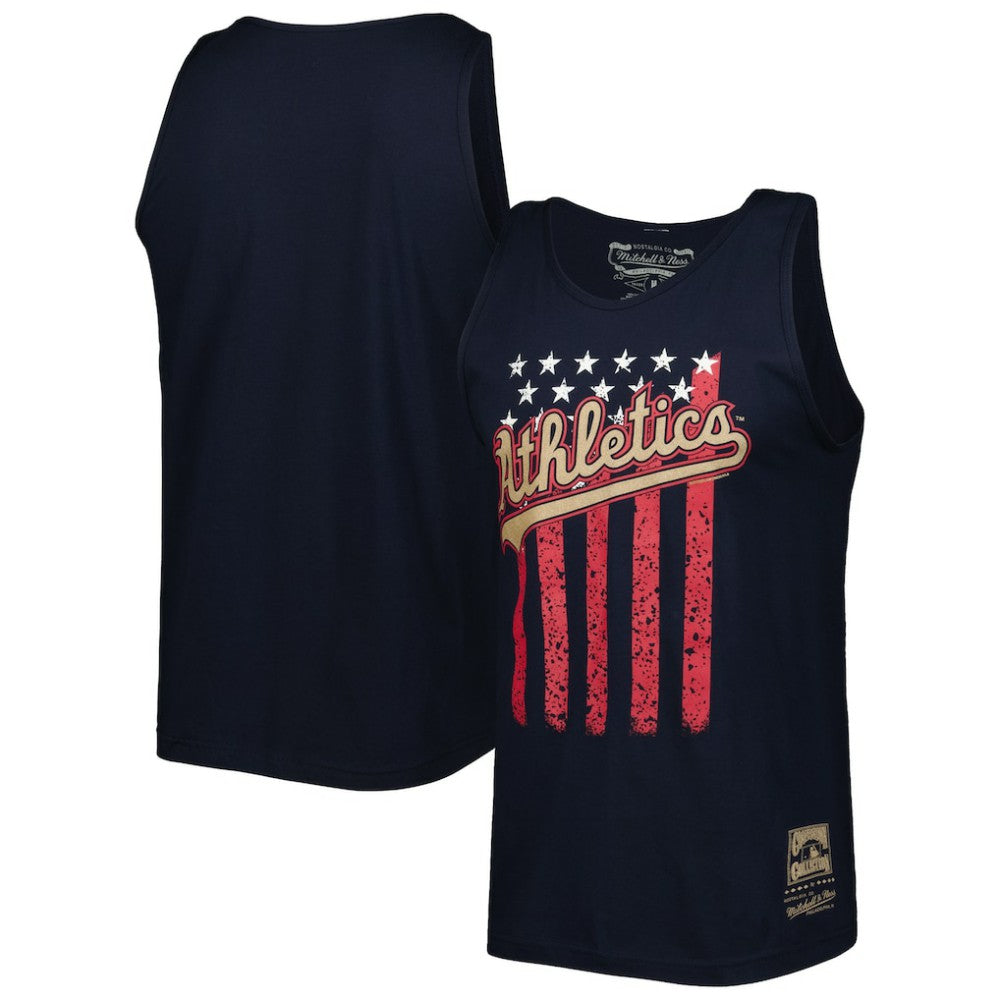 Athletics Mitchell & Ness Cooperstown Collection Stars and Stripes Tank Top Lifestyle